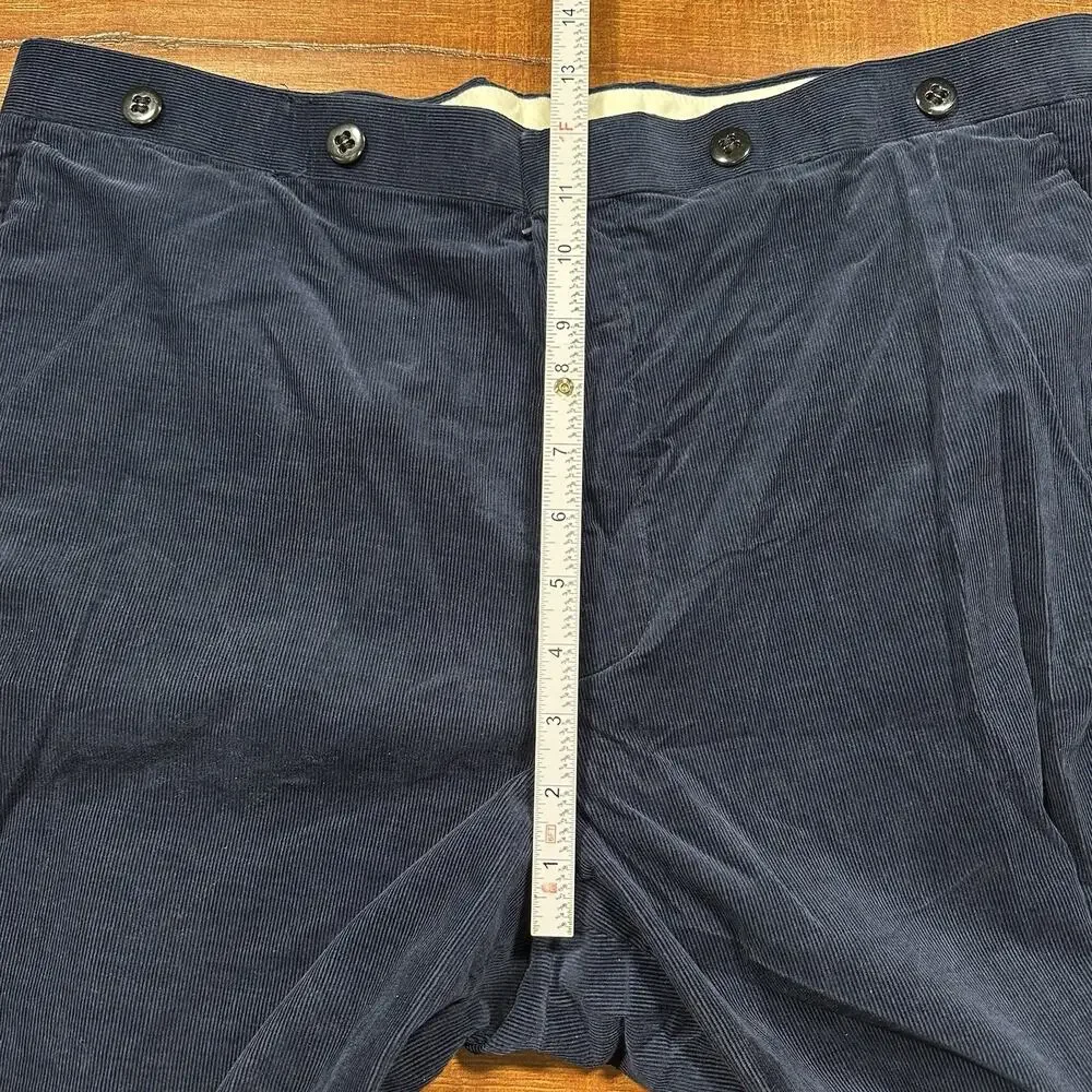 J Crew Kenmare Corduroy Pants Mens 36x30 Blue Trousers Duca Visconti Old Money